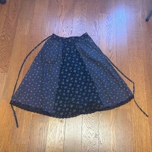 Vintage Gunne Sax Womens Black Blue Calico Skirt